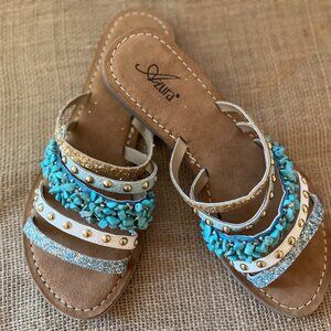 AZURA Minerals Turquoise Multi Sandals